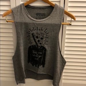 Beast Worx “you are what you eat” crop NWOT